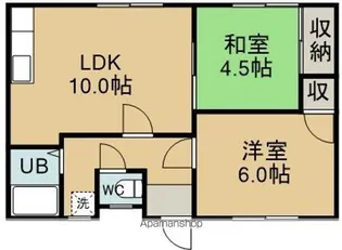 ホワイトハイツ【2階】の間取り
